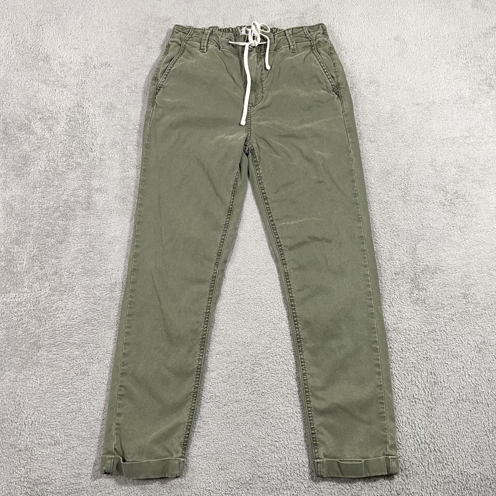 Paige Pants Womens 26 Green Christy Stretch Lyocell Drawstring Elastic Cuffed